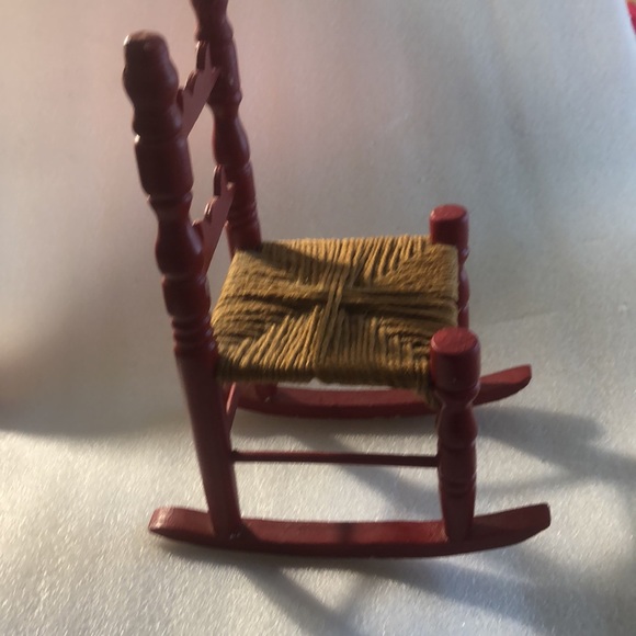 Accents | Vintage Wooden Rocking Chair Red | Poshmark